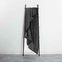 Waffle Honeycomb Mink Throw - Black / 240cm - image 1