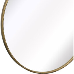 Crown Round Circular Wall Mirror - Gold - thumbnail 4