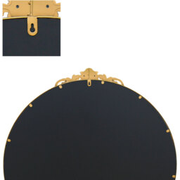 Crown Round Circular Wall Mirror - Gold - thumbnail 5