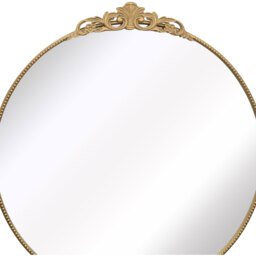 Crown Round Circular Wall Mirror - Gold - thumbnail 3