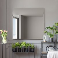 Moderni Frameless Modern Bevelled Square Wall Mirror - Black - image 1