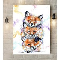 Rough and Tumble Canvas - Brown / 30 x 20 in