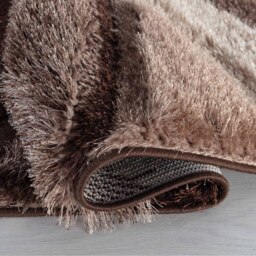 Modern Soft Swirl Shimmer Shaggy Area Rugs - Bronze / 120x170 cm Rectangle - thumbnail 2