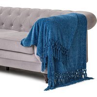 100 Acrylic Throw - 200cm x 150cm - Cobalt