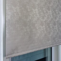 Textured Blackout Blind - Snow Silver / 90cm - thumbnail 4