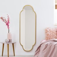The Duplici Gold Double Arched Wall Mirror - Gold / 150cm