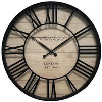 Rustic Chunky Wall Clock  - Black