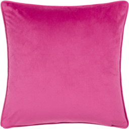 Shiitake Velvet Piped Cushion - Fuchsia / Feather - thumbnail 2