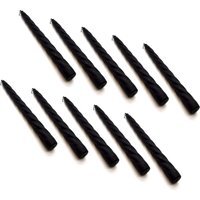 Spiral Dinner Candles, Pack of 10, Decorative Household Candles, 23 cm - Green - Black