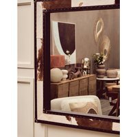Tribeca Wall Mirror with Stud Detail - White