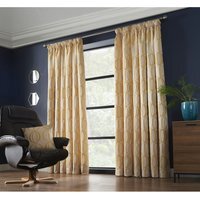 Ome Pencil Pleat Taped Top Curtains - Ochre / 117cm / 228cm
