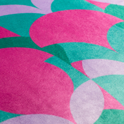 Raeya Art Deco Velvet Cushion - Pink/Jade / 80 Polyester 20 Feather - thumbnail 5
