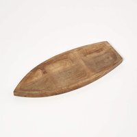 Boat Decorative Mango Wood Bowl - Neutral