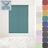 Made to Measure Straight Edge Roller Blind - Teal / 10 - 120 cm