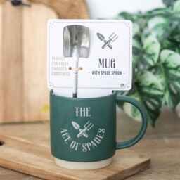 Ace Of Spades Garden Mug With Spade Spoon Gift Set - Teal - thumbnail 4