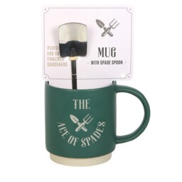 Ace Of Spades Garden Mug With Spade Spoon Gift Set - Teal - thumbnail 2
