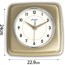 Retro Indoor Wall Clock - Champagne Gold - thumbnail 2