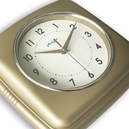 Retro Indoor Wall Clock - Champagne Gold - thumbnail 3