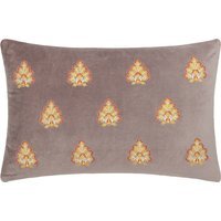 Rennes Embroidered  Cushion - Taupe / Polyester - image 1
