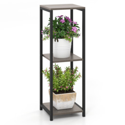 3-Tier Tall Plant Stand - Grey - thumbnail 2