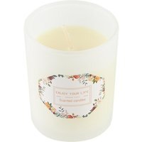 Soy Wax Candle in Frosted Glass Jar - White