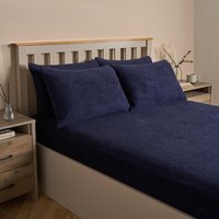 Pack of Teddy Fleece Pillowcases - Navy / 4 - thumbnail 1