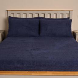 Pack of Teddy Fleece Pillowcases - Navy / 4 - thumbnail 4