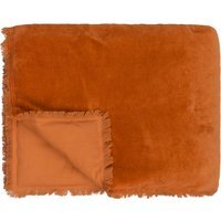 Jaye Cotton Velvet Filled Bedspread - Rust