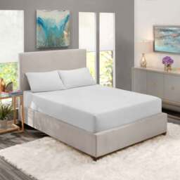 Premium Quality Waterproof Fitted Sheet  - silver / Single - thumbnail 2