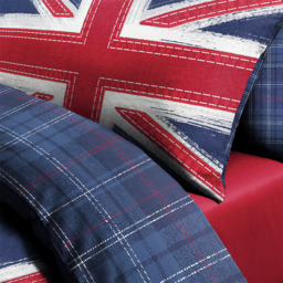 Reversible Proud Union Jack Duvet Set - Blue / Double - thumbnail 4