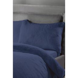 Teddy Fleece Duvet Covet Set - Navy / King - thumbnail 2