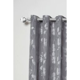16-19mm Cristalla Extendable Eyelet Metal Curtain Pole Set - Chrome / 160cm - thumbnail 3