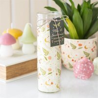 Fairy Folklore Moss Sandalwood Candle Scented Glass Tube - White