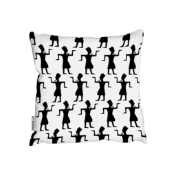 Egyptian Tribal Art Outdoor Cushion - Black / 60cm - thumbnail 2
