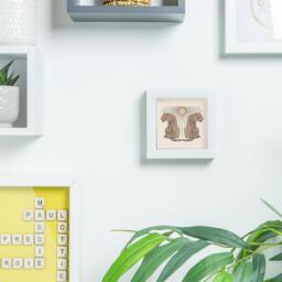 "4x4"" White 3D Box Photo Frame - 2x2"" Mount - Pack of 2 - White/Ivory" - thumbnail 4