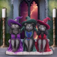 Three Wise Witchy Kittys Ornament - 15.3cm