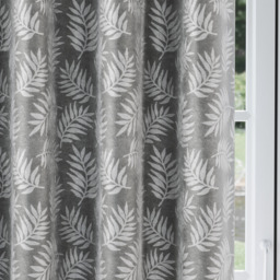 Oakland Thermal Eyelet Curtains with Floral Pattern - Grey / 229cm - thumbnail 4