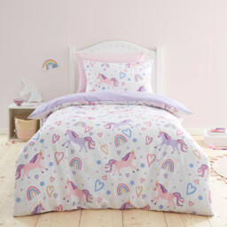 Rainbow Unicorn Duvet Set - Purple - thumbnail 4