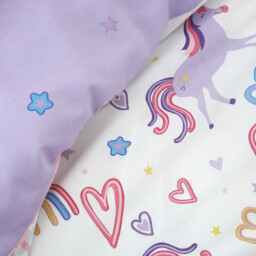 Rainbow Unicorn Duvet Set - Purple - thumbnail 3