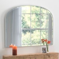 Simplicity Arch Bevelled Mantle Mirror - Silver - thumbnail 1