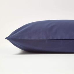 200 Thread Count Egyptian Cotton Housewife King Size Pillowcase - Navy - thumbnail 2