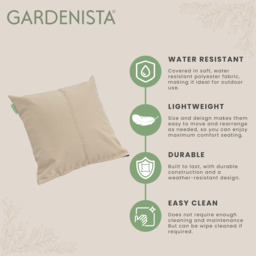 "Premium 18"" Centre Join Garden Scatter Cushion - Stone / 4" - thumbnail 3