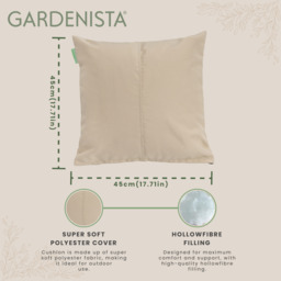 "Premium 18"" Centre Join Garden Scatter Cushion - Stone / 4" - thumbnail 4