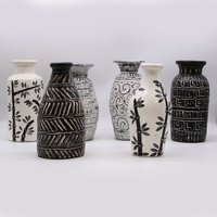 Handcrafted Lombok Swirl Ceramic Vases - Cream