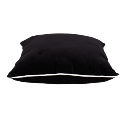 Henley Velvet Cushion - Black - thumbnail 3