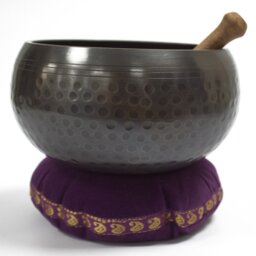 Singing Bowl Velvet Cushion Stable Base for Resonance Display - Blue - thumbnail 3