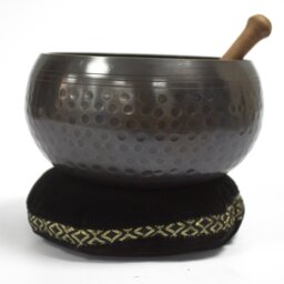 Singing Bowl Velvet Cushion Stable Base for Resonance Display - Blue - thumbnail 4