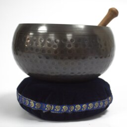 Singing Bowl Velvet Cushion Stable Base for Resonance Display - Blue - thumbnail 5