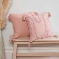 Cabana Tufted Cushion Cover (43x43) - Blush