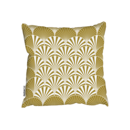 Golden Semi Circles Outdoor Cushion - Yellow / 60cm - thumbnail 2